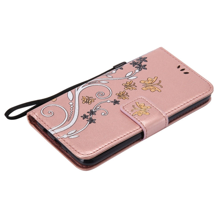 For LG K8 (2017) Painted Butterfly Pattern Horizontal Flip Leather Case with Holder & Card Slots & Wallet & Lanyard