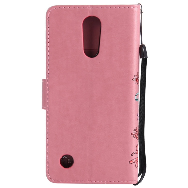 For LG K10 (2017) (US Version) Painted Butterfly Pattern Horizontal Flip Leather Case with Holder & Card Slots & Wallet & Lanyard