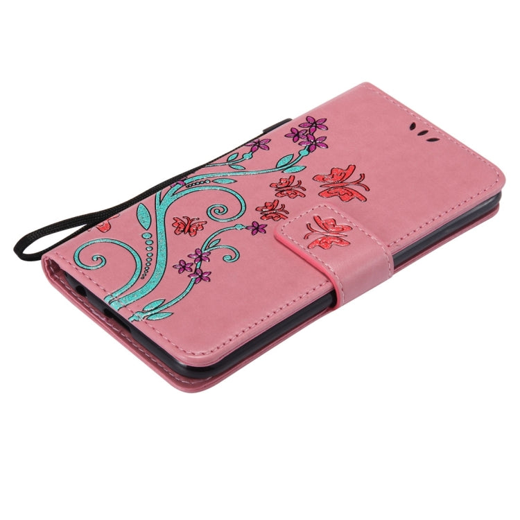 For LG K10 (2017) (US Version) Painted Butterfly Pattern Horizontal Flip Leather Case with Holder & Card Slots & Wallet & Lanyard
