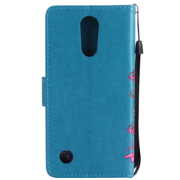 For LG K10 (2017) (US Version) Painted Butterfly Pattern Horizontal Flip Leather Case with Holder & Card Slots & Wallet & Lanyard