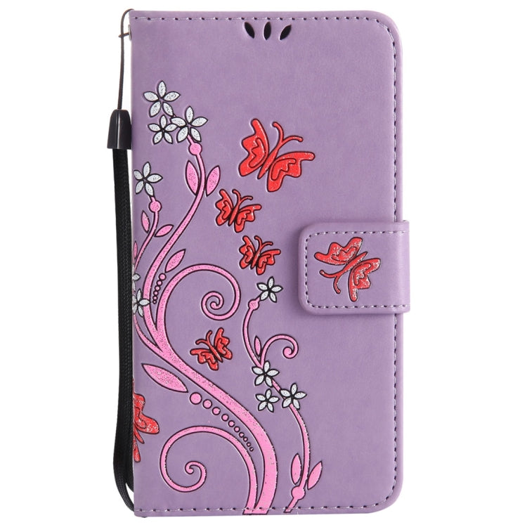 For LG K10 (2017) (US Version) Painted Butterfly Pattern Horizontal Flip Leather Case with Holder & Card Slots & Wallet & Lanyard