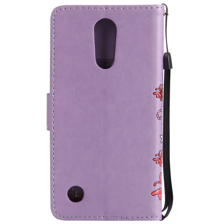 For LG K10 (2017) (US Version) Painted Butterfly Pattern Horizontal Flip Leather Case with Holder & Card Slots & Wallet & Lanyard