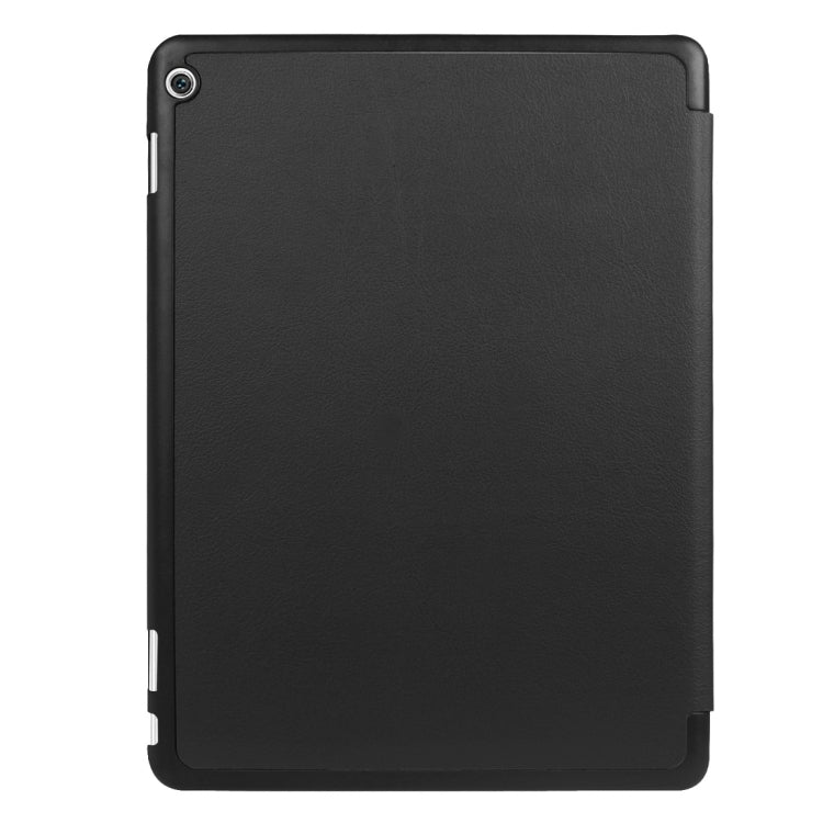 For Huawei  MediaPad M3 Lite 10 Custer Texture Horizontal Flip Leather Case with 3-folding Holder & Sleep / Wake-up