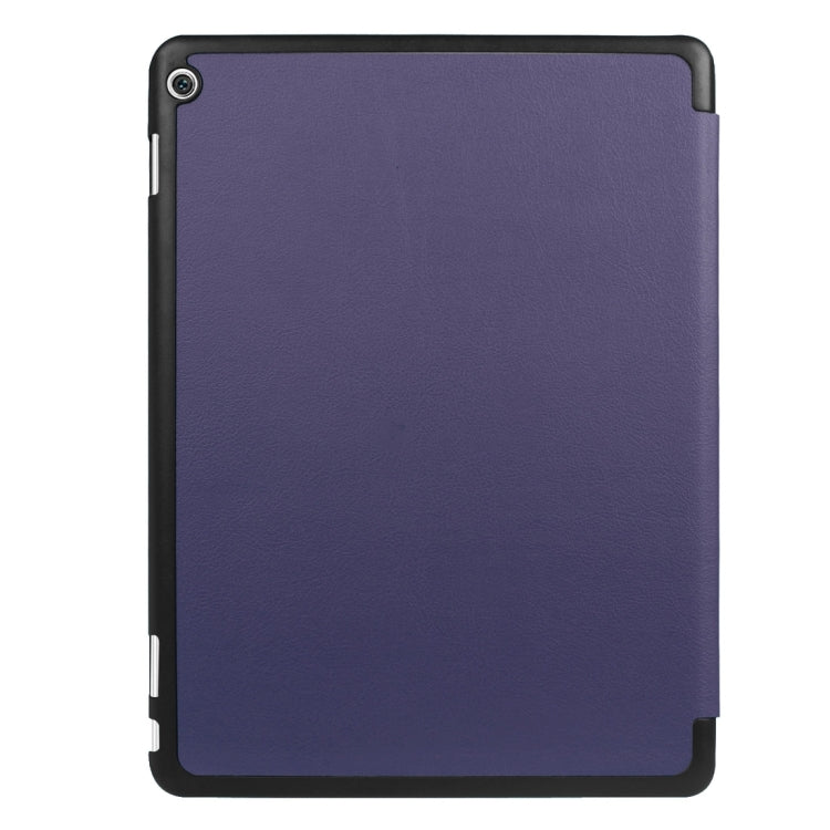 For Huawei  MediaPad M3 Lite 10 Custer Texture Horizontal Flip Leather Case with 3-folding Holder & Sleep / Wake-up