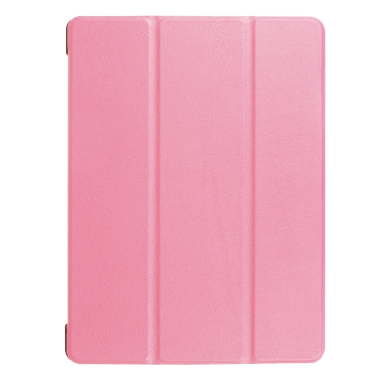 For Huawei  MediaPad M3 Lite 10 Custer Texture Horizontal Flip Leather Case with 3-folding Holder & Sleep / Wake-up