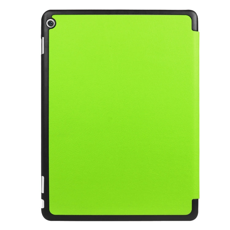 For Huawei  MediaPad M3 Lite 10 Custer Texture Horizontal Flip Leather Case with 3-folding Holder & Sleep / Wake-up