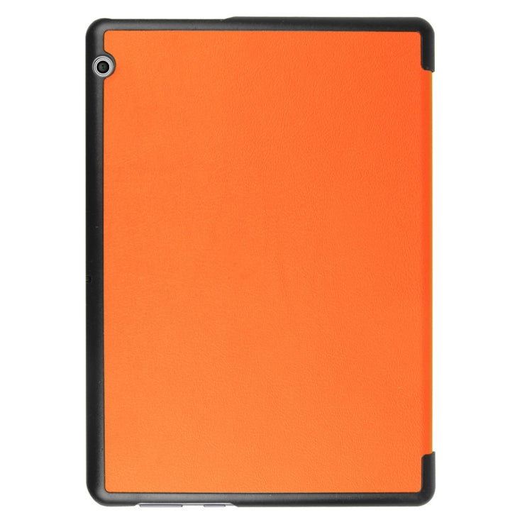 For Huawei  MediaPad T3 10 Custer Texture Horizontal Flip Leather Case with Three-folding Holder