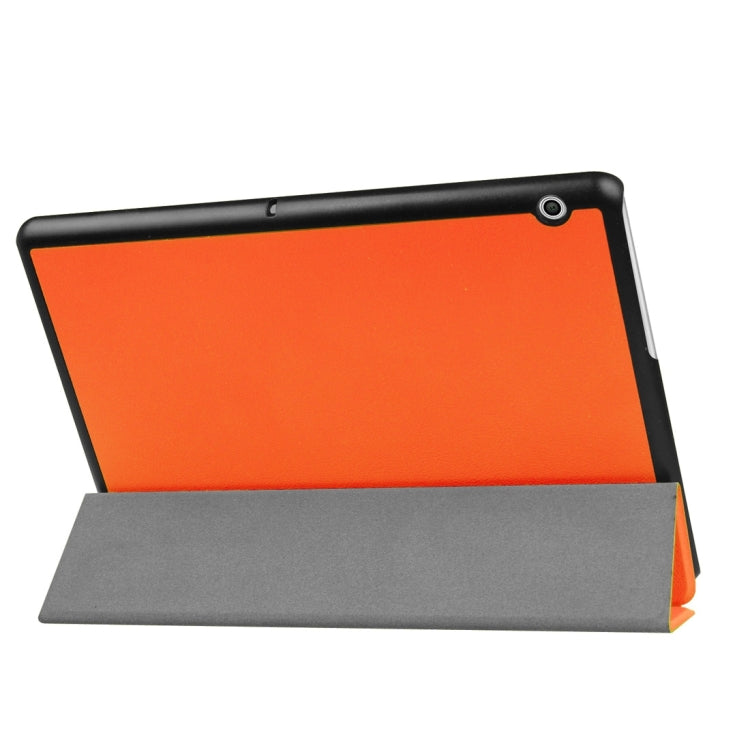 For Huawei  MediaPad T3 10 Custer Texture Horizontal Flip Leather Case with Three-folding Holder