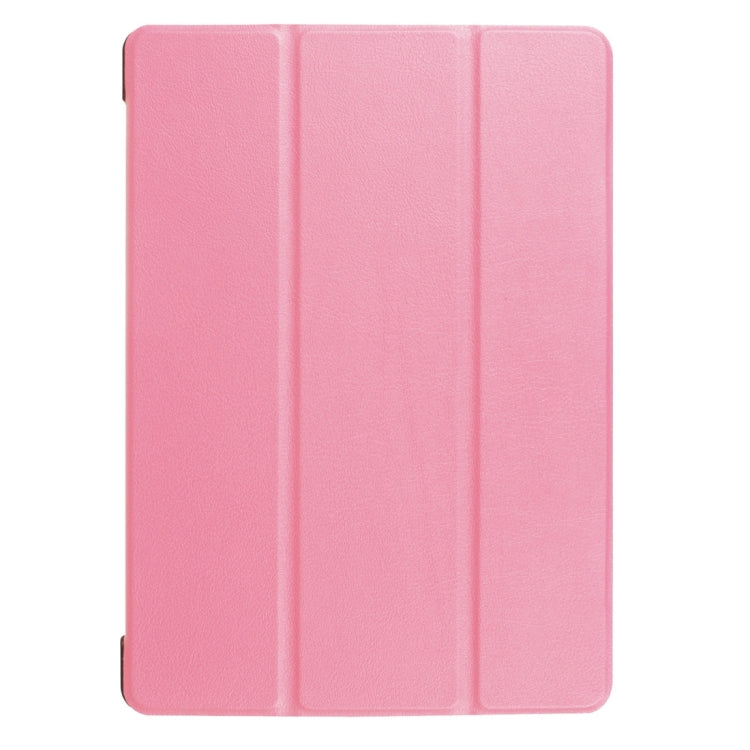 For Huawei  MediaPad T3 10 Custer Texture Horizontal Flip Leather Case with Three-folding Holder