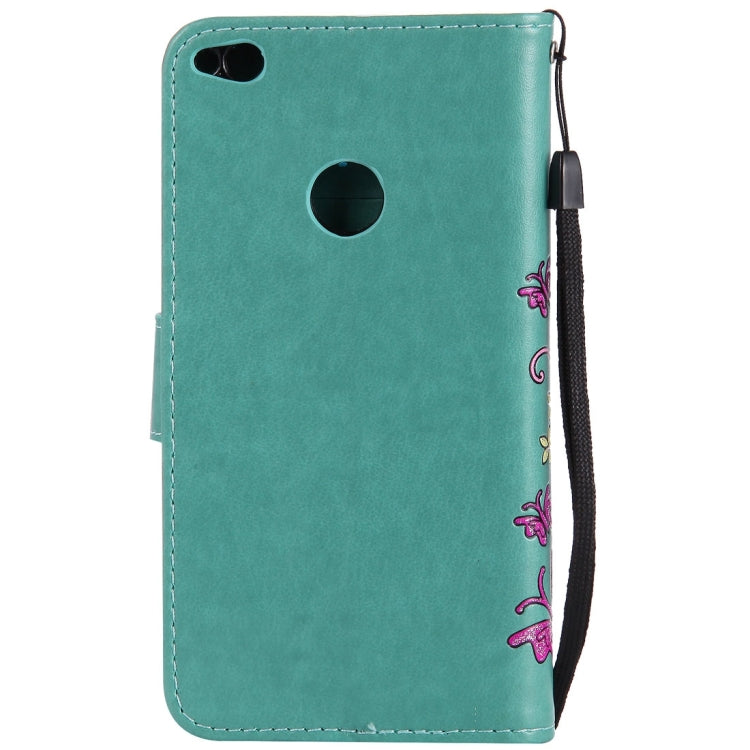 For Huawei  P8 Lite (2017) Painted Butterfly Pattern Horizontal Flip Leather Case with Holder & Card Slots & Wallet & Lanyard
