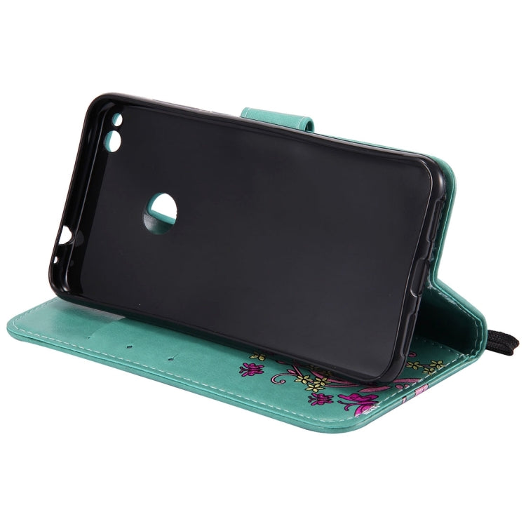 For Huawei  P8 Lite (2017) Painted Butterfly Pattern Horizontal Flip Leather Case with Holder & Card Slots & Wallet & Lanyard