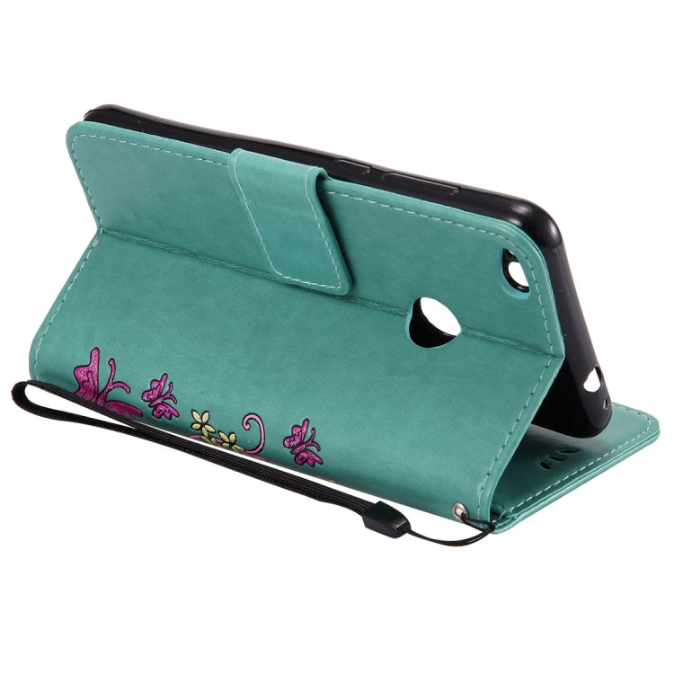 For Huawei  P8 Lite (2017) Painted Butterfly Pattern Horizontal Flip Leather Case with Holder & Card Slots & Wallet & Lanyard