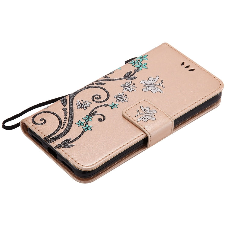 For Huawei  P8 Lite (2017) Painted Butterfly Pattern Horizontal Flip Leather Case with Holder & Card Slots & Wallet & Lanyard