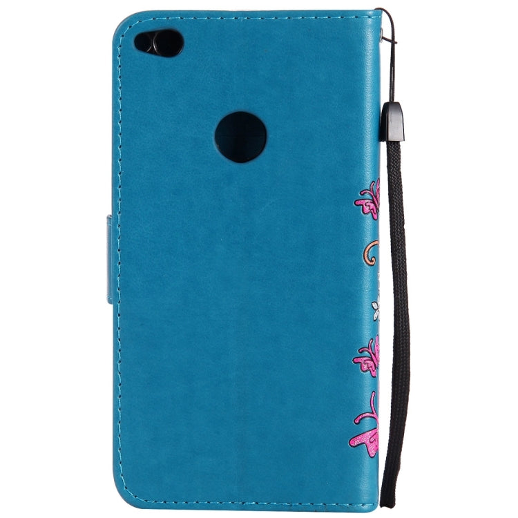 For Huawei  P8 Lite (2017) Painted Butterfly Pattern Horizontal Flip Leather Case with Holder & Card Slots & Wallet & Lanyard