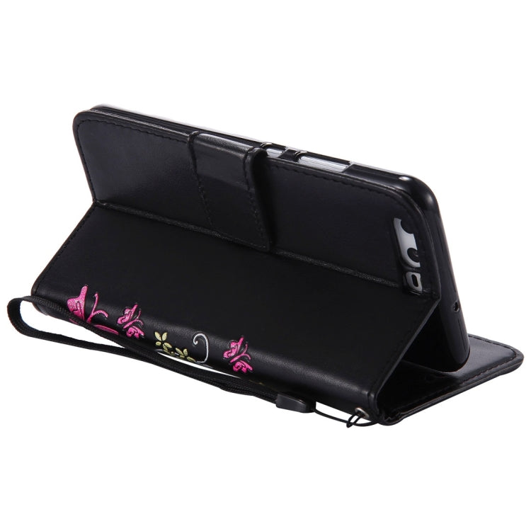 For Huawei  P10 Painted Butterfly Pattern Horizontal Flip Leather Case with Holder & Card Slots & Wallet & Lanyard