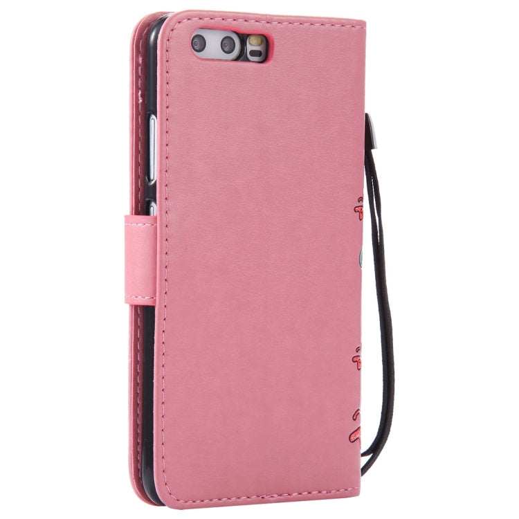 For Huawei  P10 Painted Butterfly Pattern Horizontal Flip Leather Case with Holder & Card Slots & Wallet & Lanyard