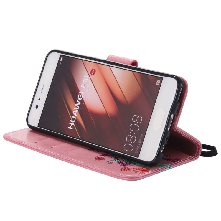 For Huawei  P10 Painted Butterfly Pattern Horizontal Flip Leather Case with Holder & Card Slots & Wallet & Lanyard