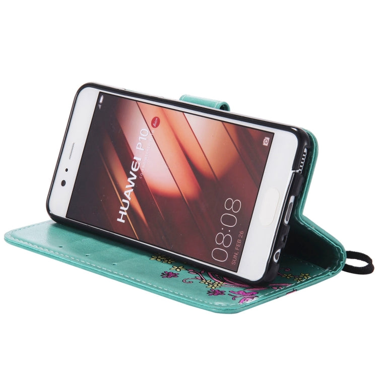 For Huawei  P10 Painted Butterfly Pattern Horizontal Flip Leather Case with Holder & Card Slots & Wallet & Lanyard
