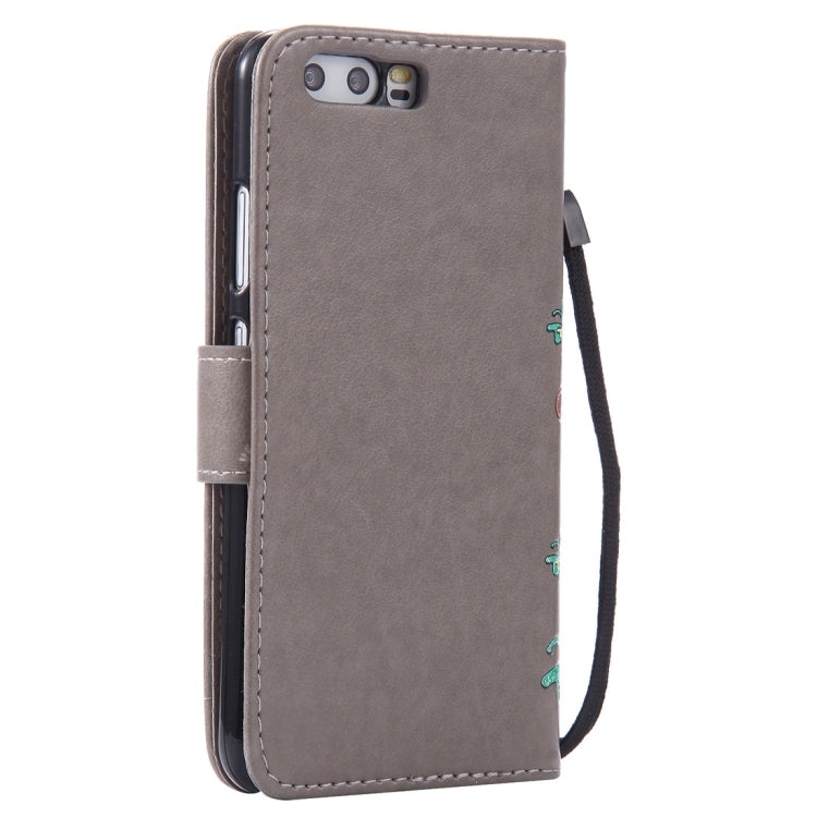 For Huawei  P10 Painted Butterfly Pattern Horizontal Flip Leather Case with Holder & Card Slots & Wallet & Lanyard