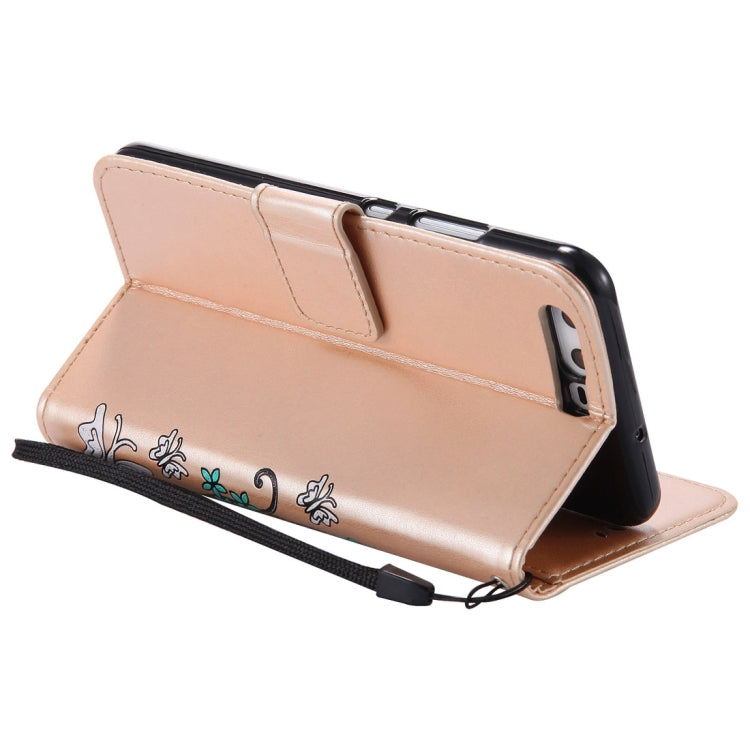 For Huawei  P10 Painted Butterfly Pattern Horizontal Flip Leather Case with Holder & Card Slots & Wallet & Lanyard