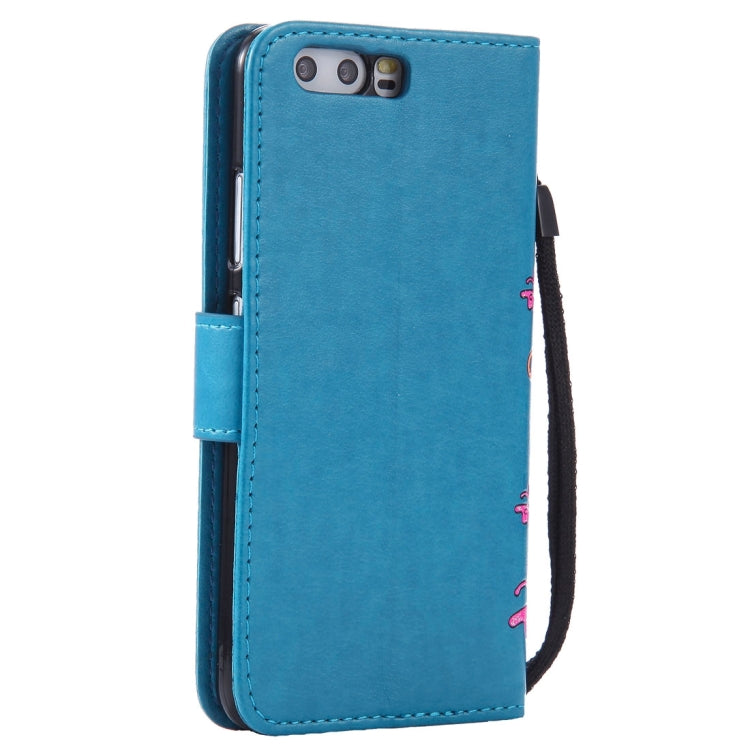 For Huawei  P10 Painted Butterfly Pattern Horizontal Flip Leather Case with Holder & Card Slots & Wallet & Lanyard