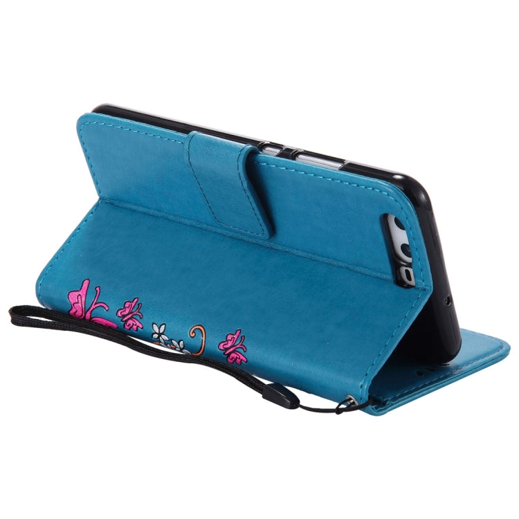 For Huawei  P10 Painted Butterfly Pattern Horizontal Flip Leather Case with Holder & Card Slots & Wallet & Lanyard