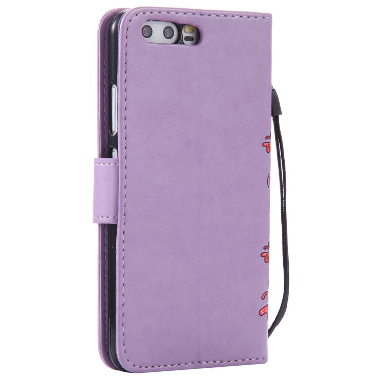 For Huawei  P10 Painted Butterfly Pattern Horizontal Flip Leather Case with Holder & Card Slots & Wallet & Lanyard