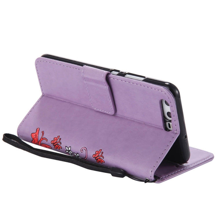 For Huawei  P10 Painted Butterfly Pattern Horizontal Flip Leather Case with Holder & Card Slots & Wallet & Lanyard