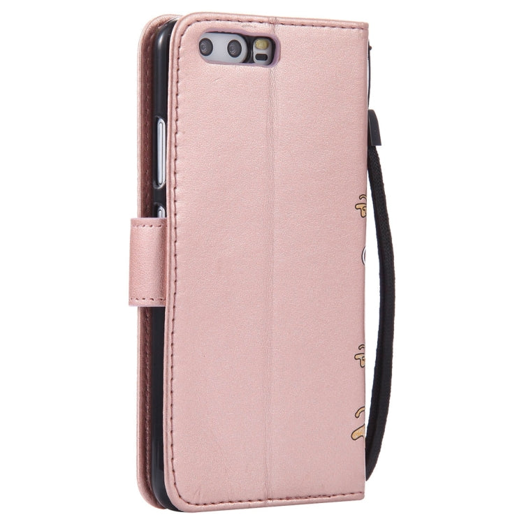 For Huawei  P10 Painted Butterfly Pattern Horizontal Flip Leather Case with Holder & Card Slots & Wallet & Lanyard