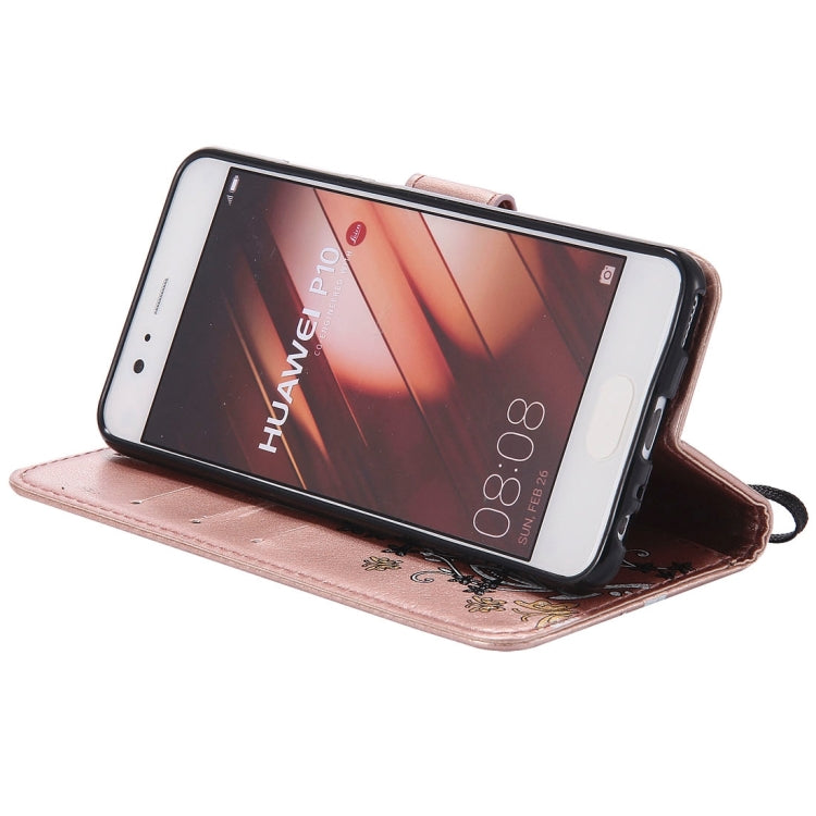 For Huawei  P10 Painted Butterfly Pattern Horizontal Flip Leather Case with Holder & Card Slots & Wallet & Lanyard