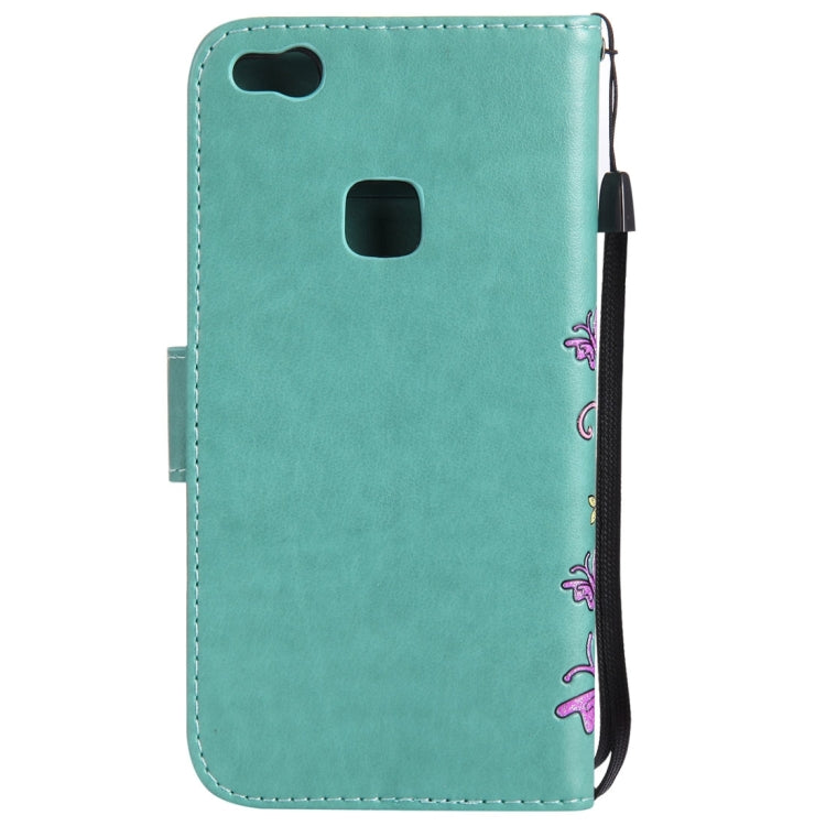 For Huawei  P10 Lite Painted Butterfly Pattern Horizontal Flip Leather Case with Holder & Card Slots & Wallet & Lanyard