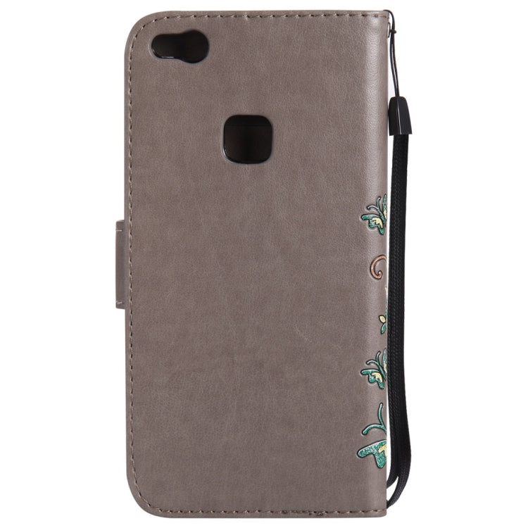 For Huawei  P10 Lite Painted Butterfly Pattern Horizontal Flip Leather Case with Holder & Card Slots & Wallet & Lanyard