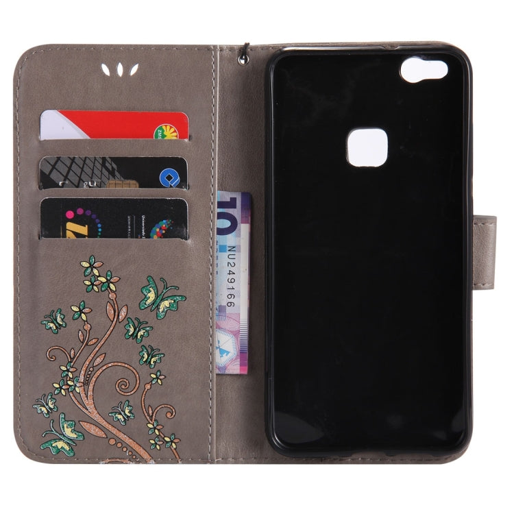 For Huawei  P10 Lite Painted Butterfly Pattern Horizontal Flip Leather Case with Holder & Card Slots & Wallet & Lanyard