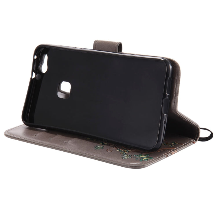 For Huawei  P10 Lite Painted Butterfly Pattern Horizontal Flip Leather Case with Holder & Card Slots & Wallet & Lanyard