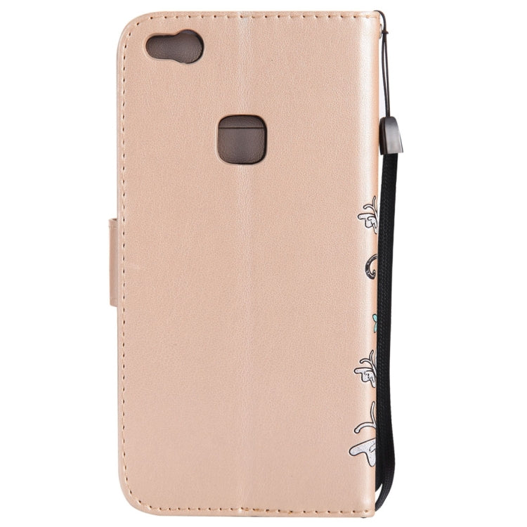 For Huawei  P10 Lite Painted Butterfly Pattern Horizontal Flip Leather Case with Holder & Card Slots & Wallet & Lanyard