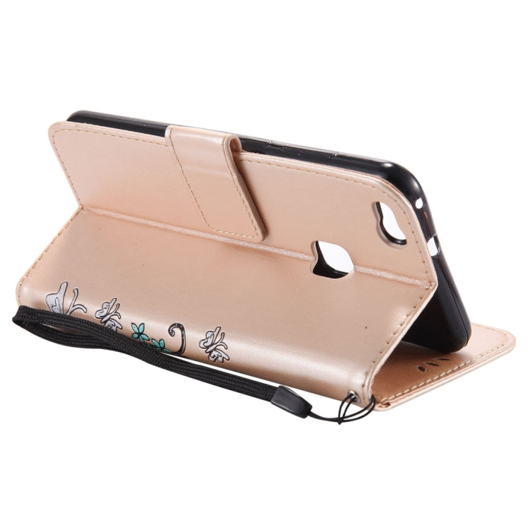 For Huawei  P10 Lite Painted Butterfly Pattern Horizontal Flip Leather Case with Holder & Card Slots & Wallet & Lanyard