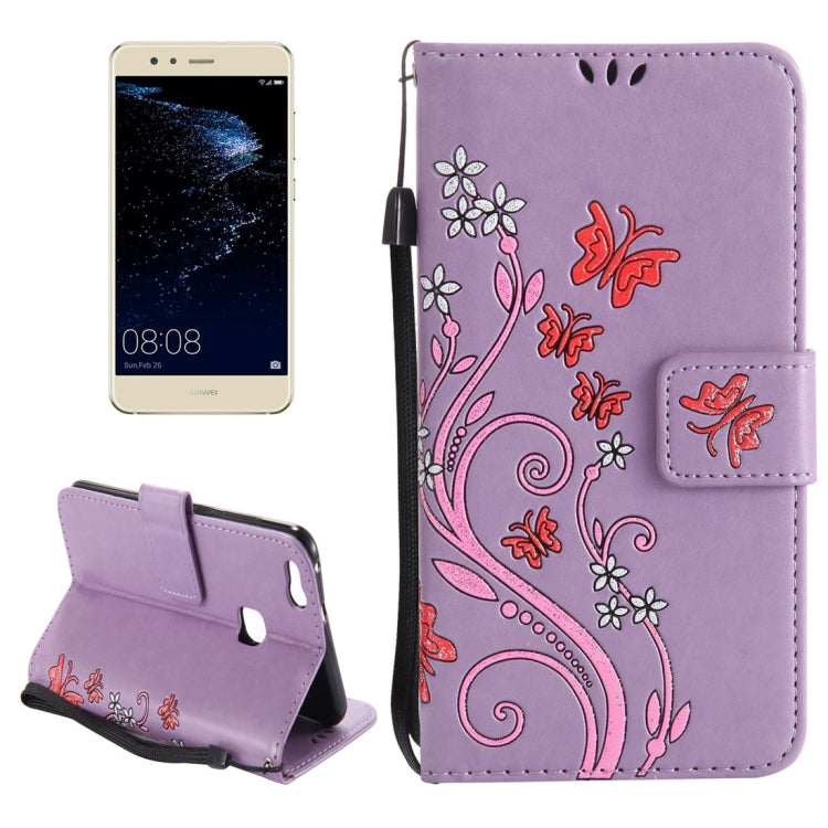 For Huawei  P10 Lite Painted Butterfly Pattern Horizontal Flip Leather Case with Holder & Card Slots & Wallet & Lanyard
