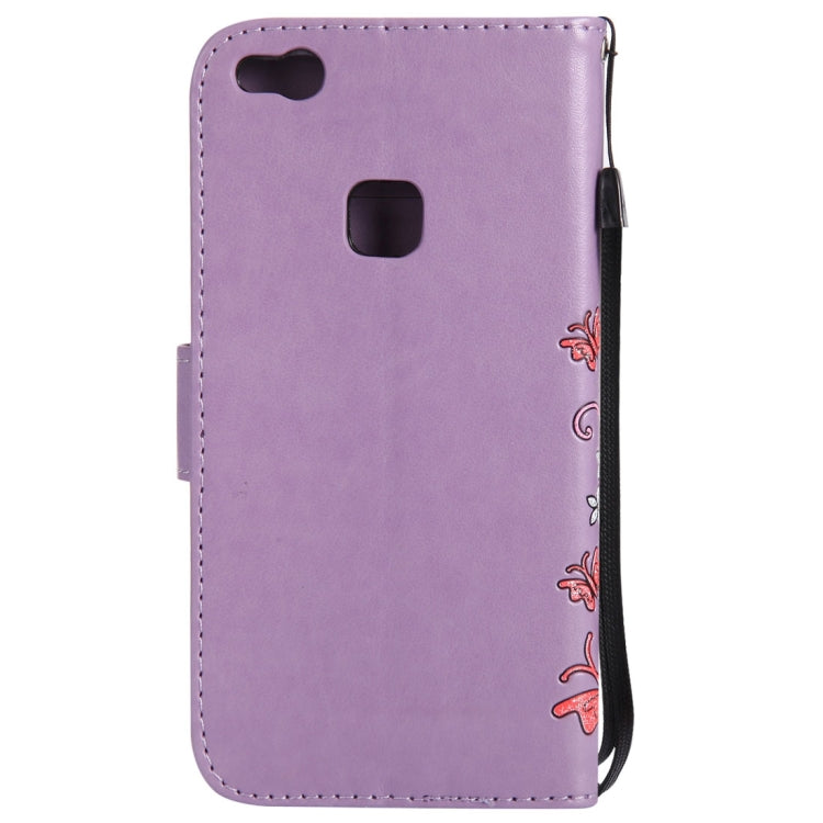 For Huawei  P10 Lite Painted Butterfly Pattern Horizontal Flip Leather Case with Holder & Card Slots & Wallet & Lanyard