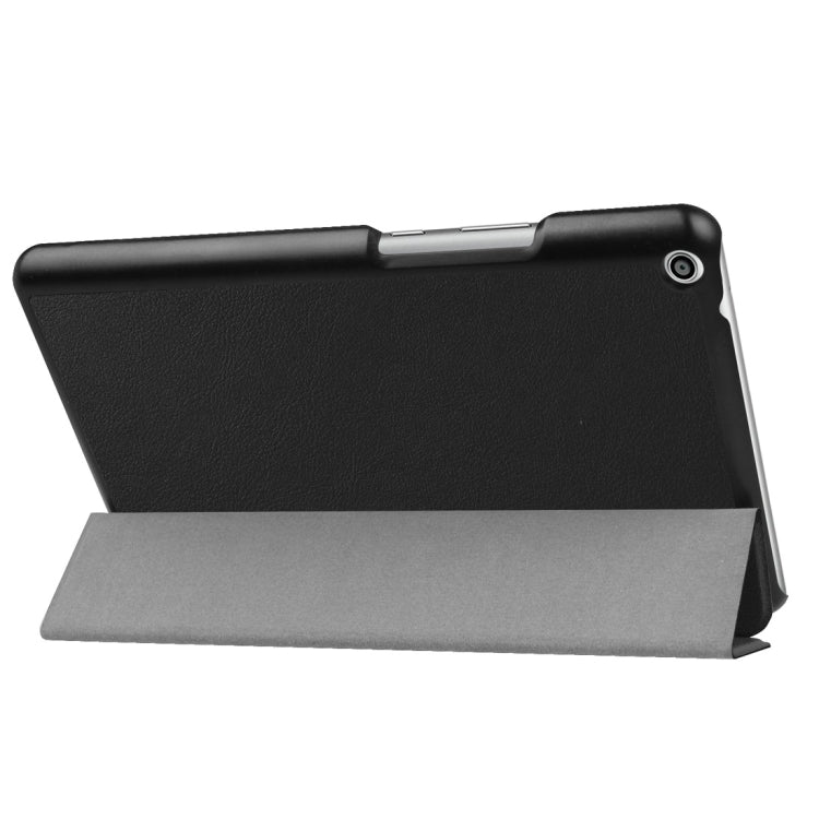 For Huawei  MediaPad T3 8.0 Custer Texture Horizontal Flip Leather Case with 3-folding Holder
