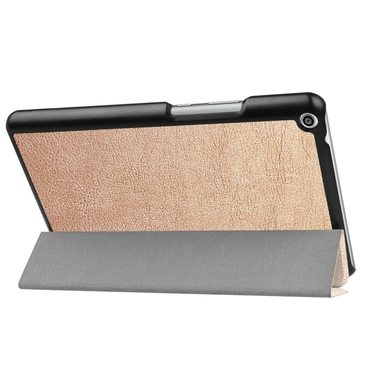 For Huawei  MediaPad T3 8.0 Custer Texture Horizontal Flip Leather Case with 3-folding Holder