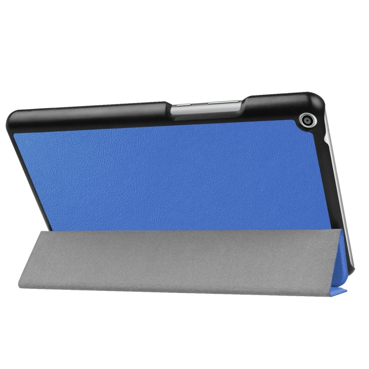 For Huawei  MediaPad T3 8.0 Custer Texture Horizontal Flip Leather Case with 3-folding Holder