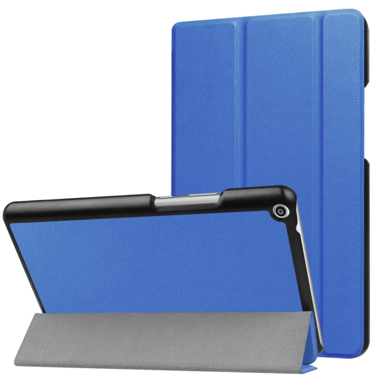 For Huawei  MediaPad T3 8.0 Custer Texture Horizontal Flip Leather Case with 3-folding Holder