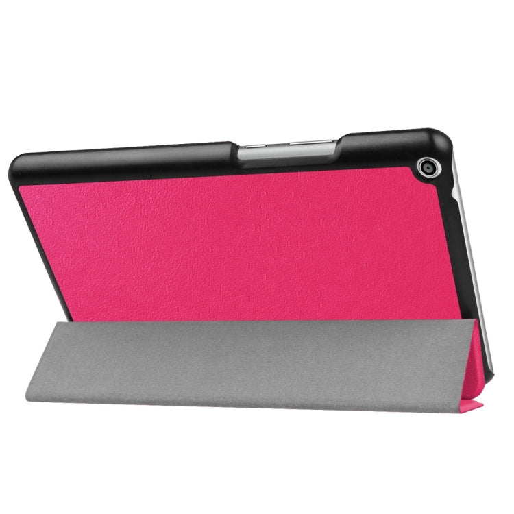 For Huawei  MediaPad T3 8.0 Custer Texture Horizontal Flip Leather Case with 3-folding Holder