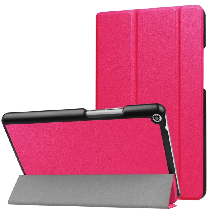 For Huawei  MediaPad T3 8.0 Custer Texture Horizontal Flip Leather Case with 3-folding Holder