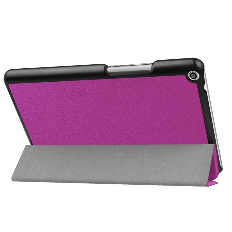 For Huawei  MediaPad T3 8.0 Custer Texture Horizontal Flip Leather Case with 3-folding Holder