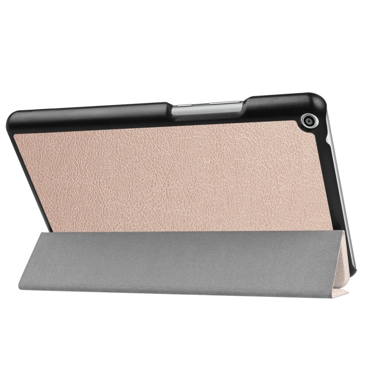 For Huawei  MediaPad T3 8.0 Custer Texture Horizontal Flip Leather Case with 3-folding Holder