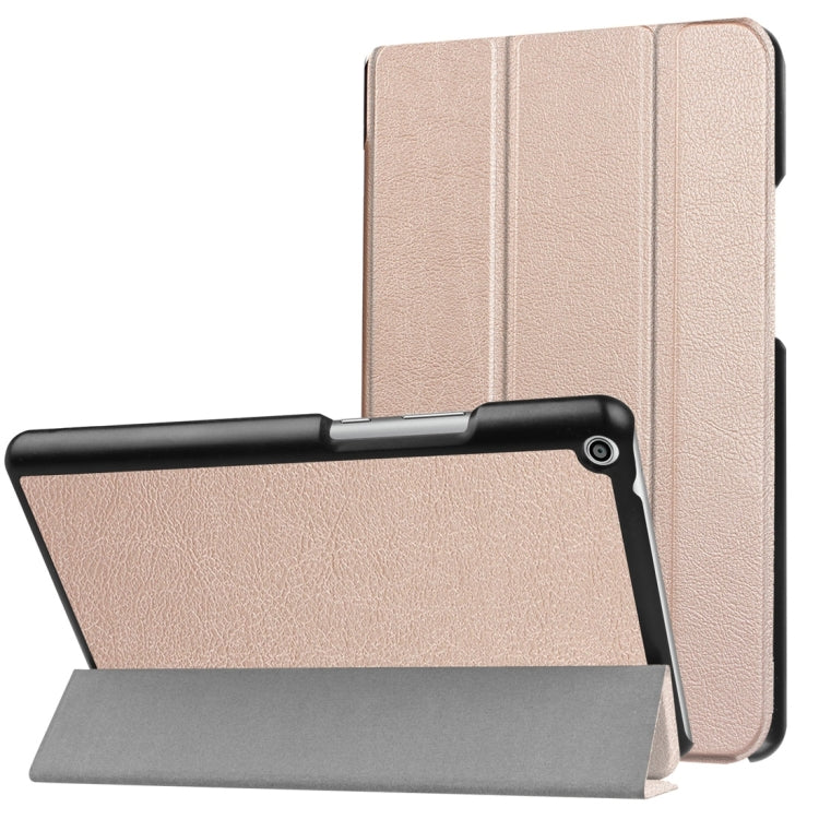 For Huawei  MediaPad T3 8.0 Custer Texture Horizontal Flip Leather Case with 3-folding Holder