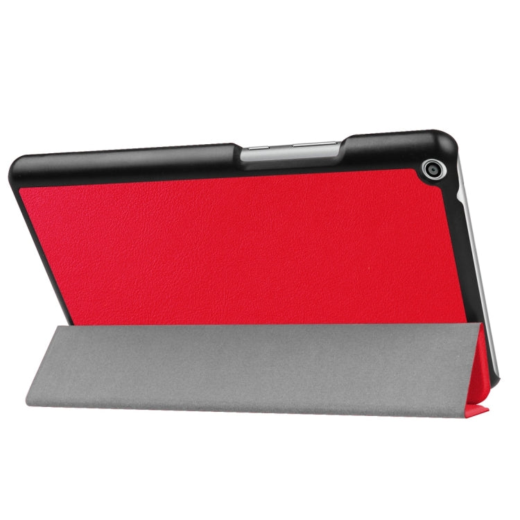 For Huawei  MediaPad T3 8.0 Custer Texture Horizontal Flip Leather Case with 3-folding Holder