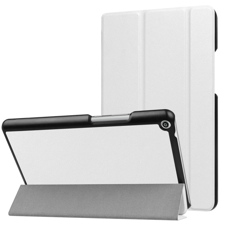 For Huawei  MediaPad T3 8.0 Custer Texture Horizontal Flip Leather Case with 3-folding Holder