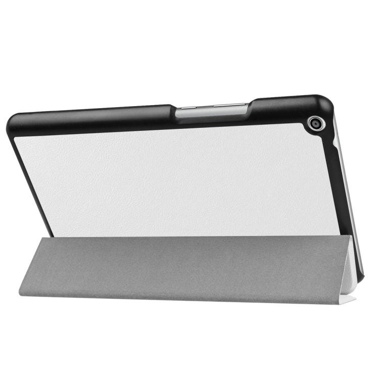 For Huawei  MediaPad T3 8.0 Custer Texture Horizontal Flip Leather Case with 3-folding Holder
